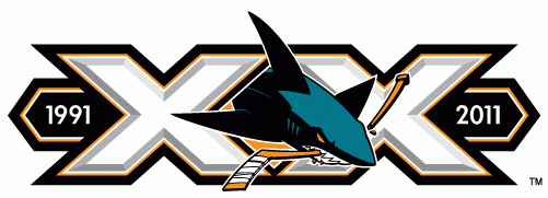 San Jose Sharks 2010 11 Anniversary Logo 02 iron on paper